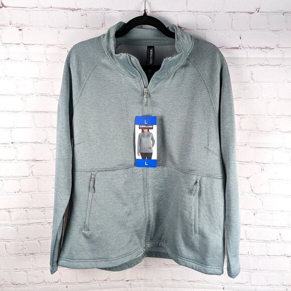 Kirkland Signature Jackets & Blazers - NWT Kirkland Teal Green Heather Full Zip Fleece Jacket L